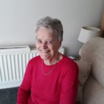 Hazel Fern, Sitting in armchair smiling